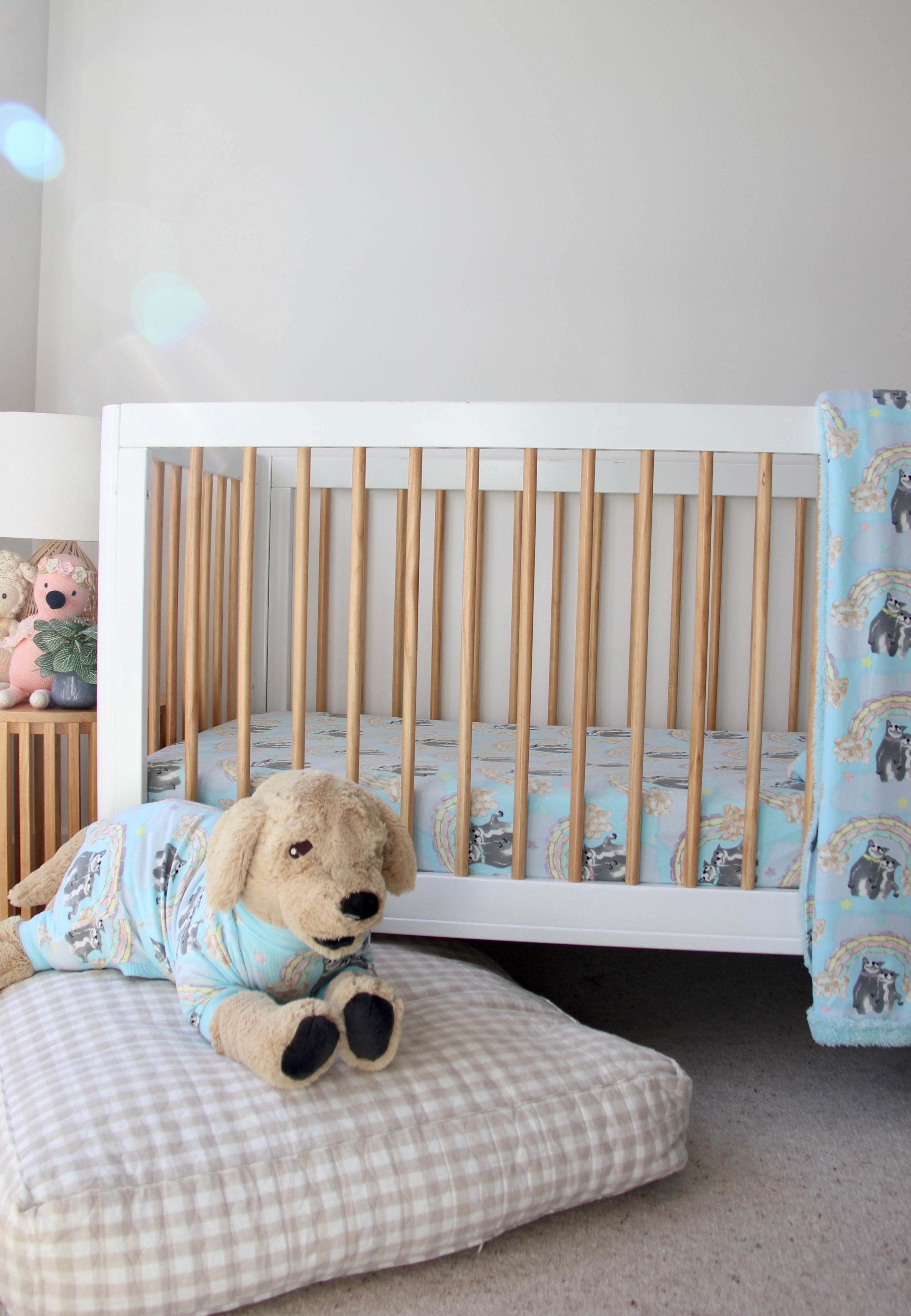 Sweet Rainbow Dreams cot/crib Sheet Set