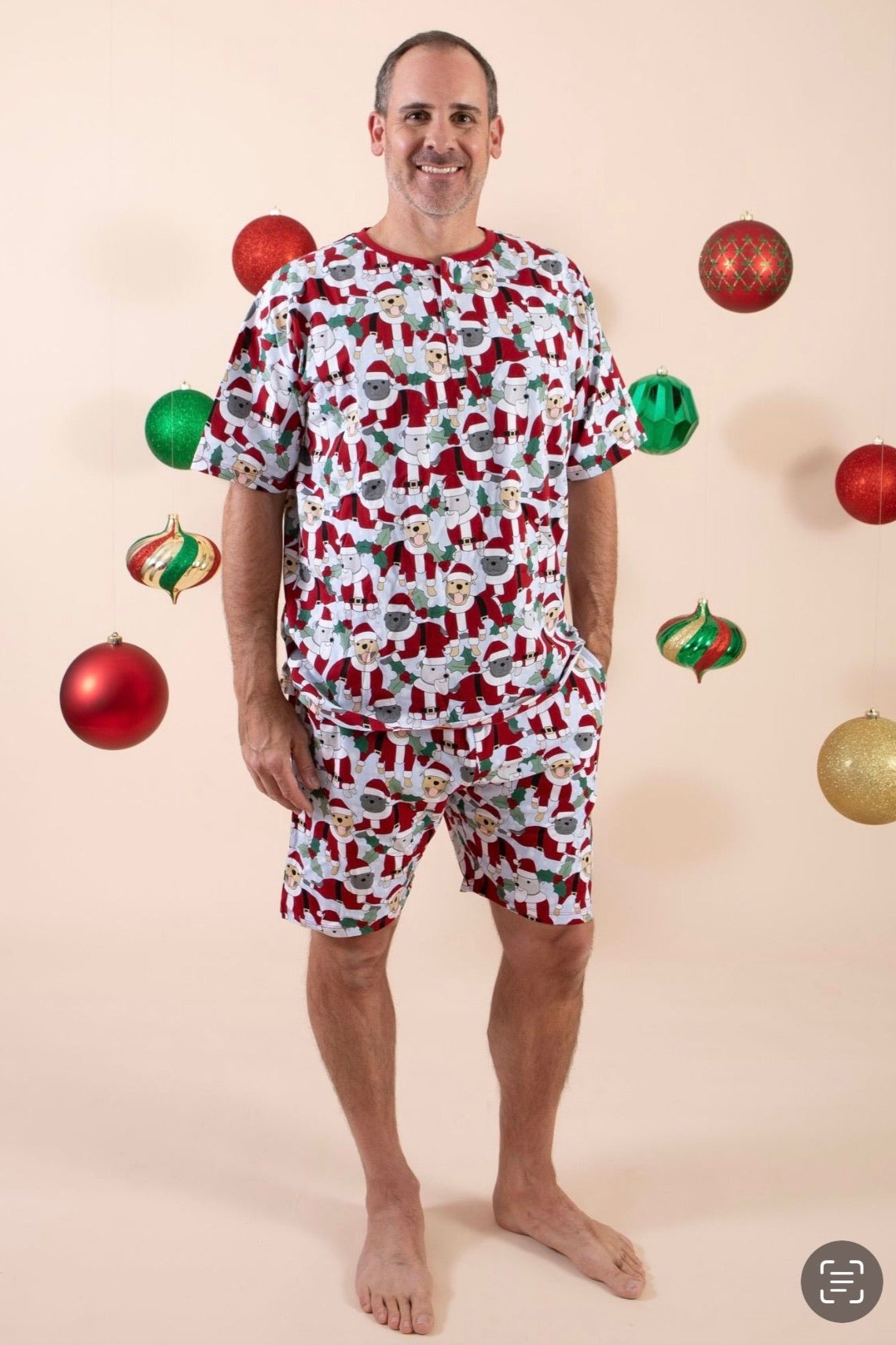 Santa Paws Men's Summer PJ Set