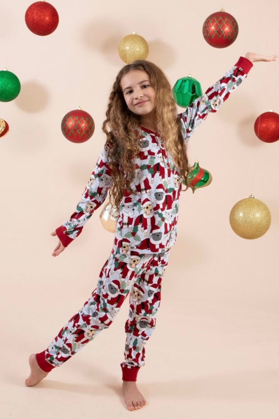 Santa Paws Kid's Winter PJ Set