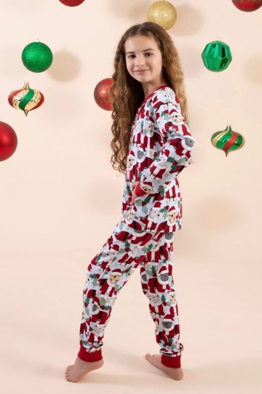 Santa Paws Kid's Winter PJ Set